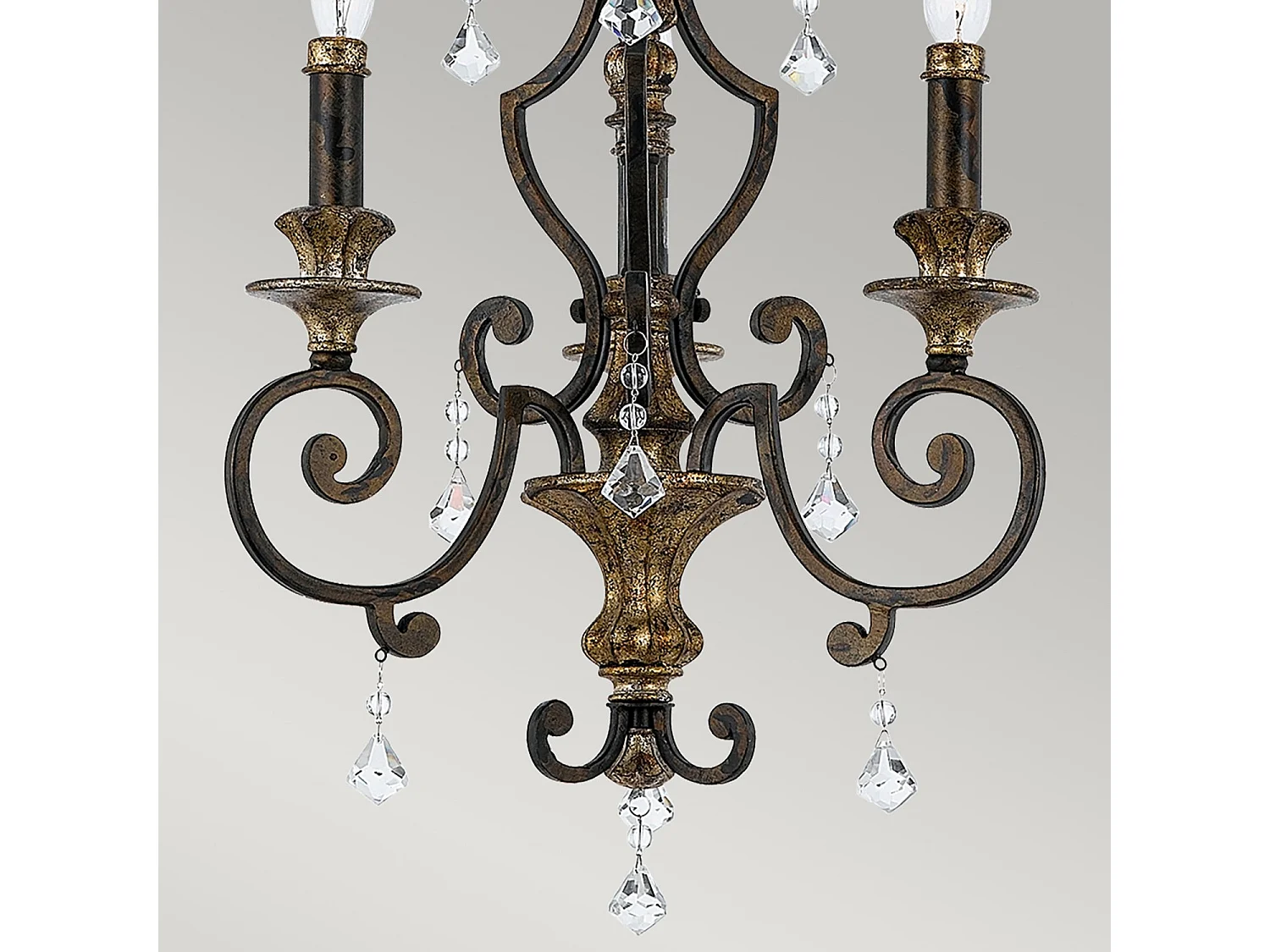 Elstead Marquette Lustre à 3 ampoules au fini bronze antique, E14