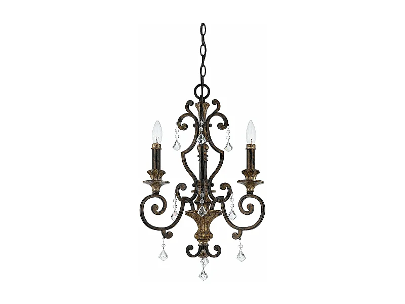 Elstead Marquette - Lampadario 3 Luci Finitura Bronzo Antico, E14