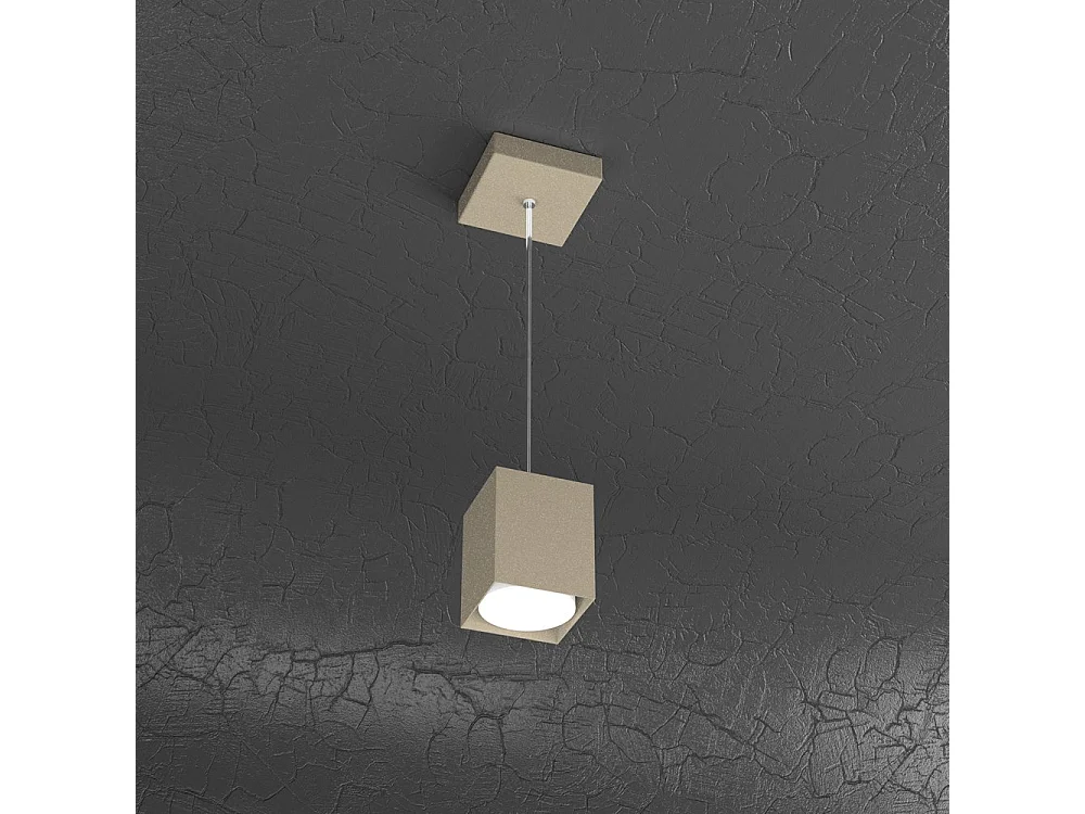 Plate Sospensione Tubo H.10 1 Luce Sabbia