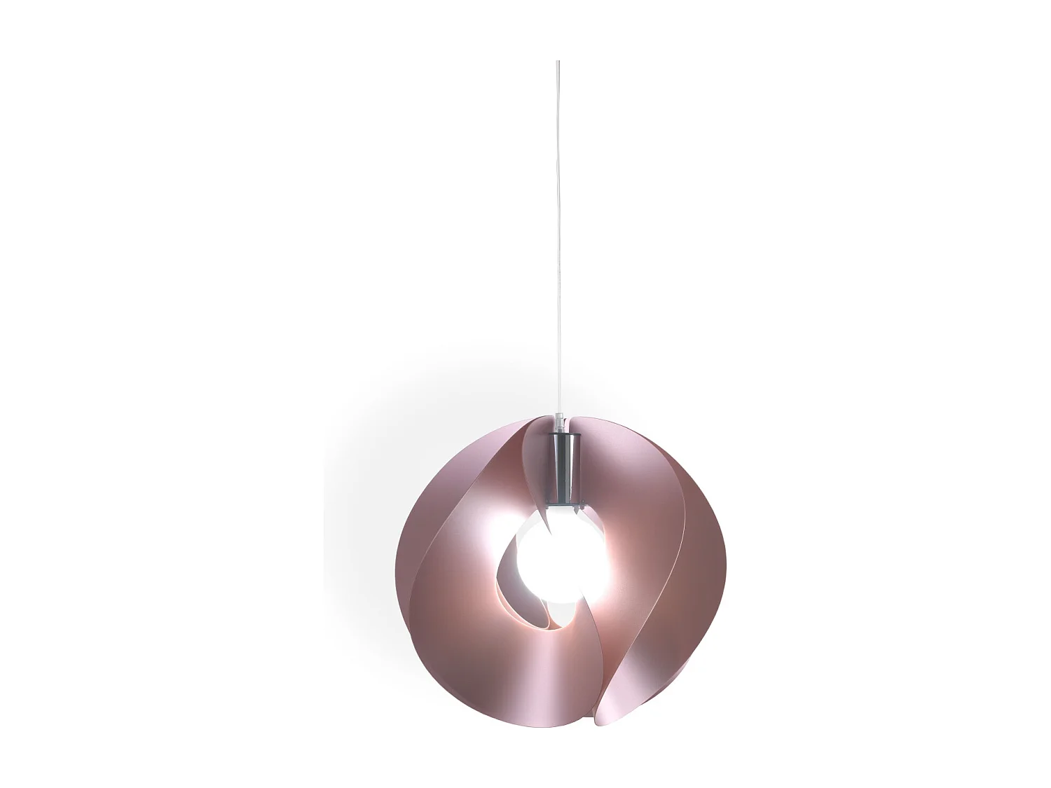 Sospensione Moderna Atom Polilux ® Pink Metal E Metallo Cromo 1 Luce E27 D54Cm