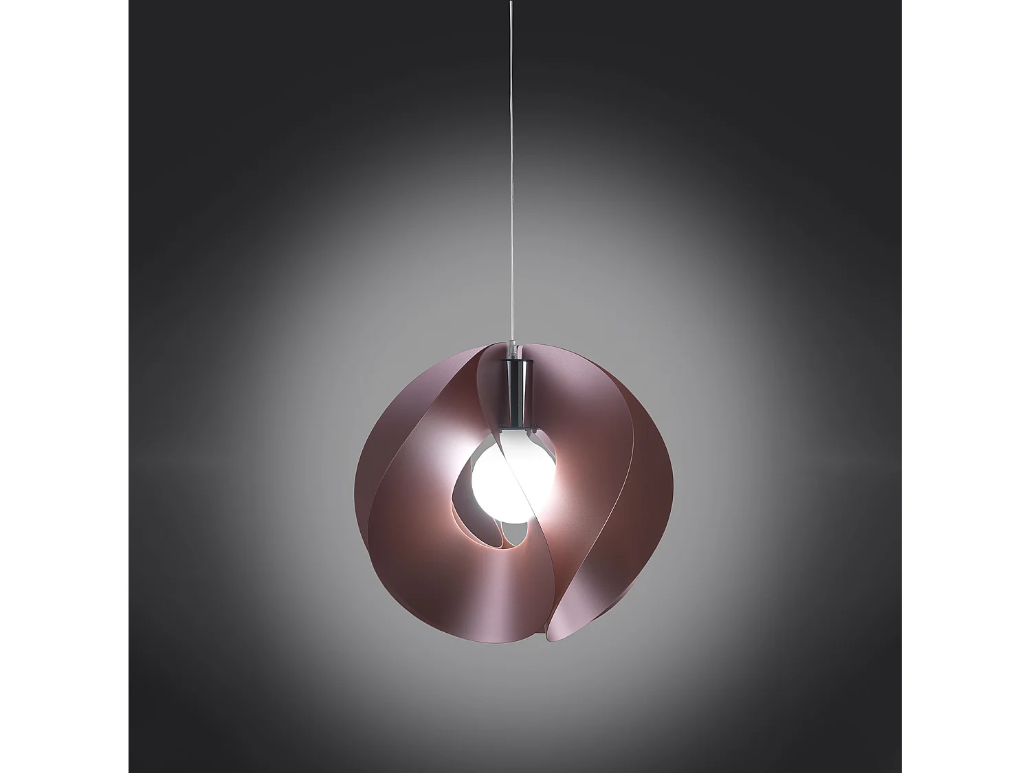 Sospensione Moderna Atom Polilux ® Pink Metal E Metallo Cromo 1 Luce E27 D54Cm