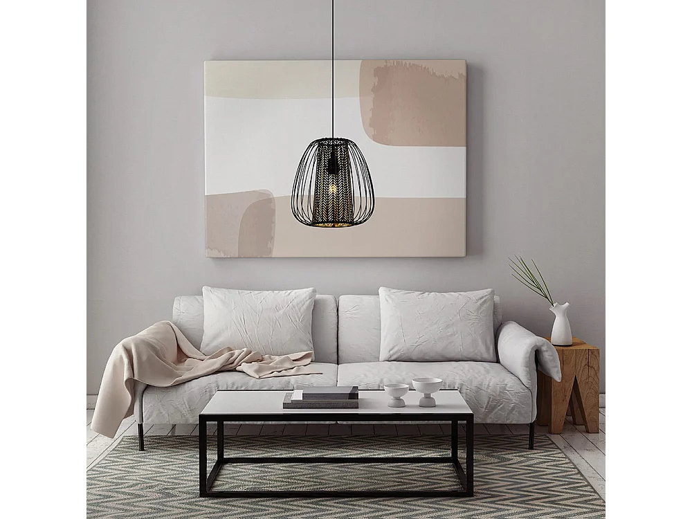 Lampadario Industrial Curasao 1 Luce Acciaio Nero