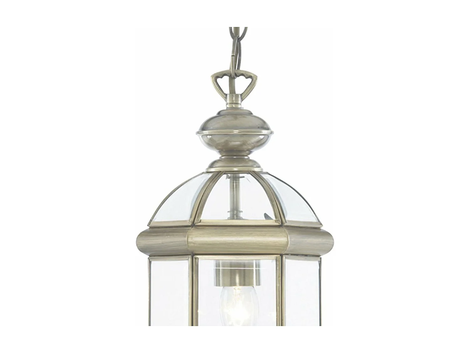 Searchlight Lanterns - Lanterna a soffitto a 1 luce in ottone antico, attacco E27