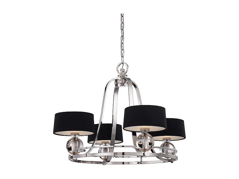 Elstead Gotham Multi Arm Chandelier 4 Light Imperial Silver Finish, G9