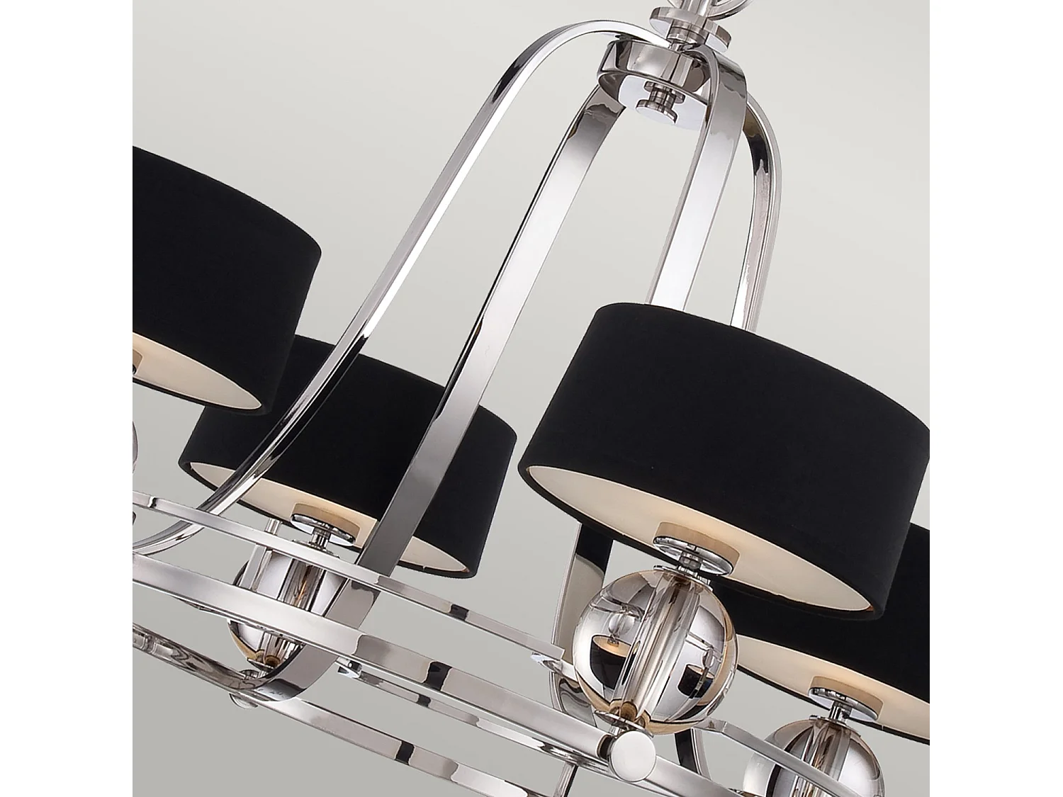 Elstead Gotham Multi Arm Chandelier 4 Light Imperial Silver Finish, G9