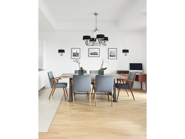 Elstead Gotham Multi Arm Chandelier 4 Light Imperial Silver Finish, G9