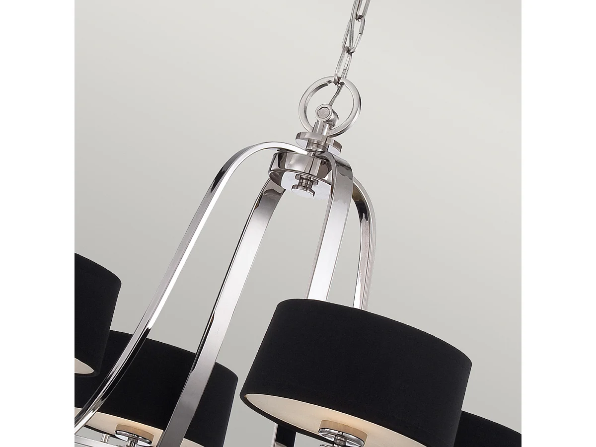 Elstead Gotham Multi Arm Chandelier 4 Light Imperial Silver Finish, G9