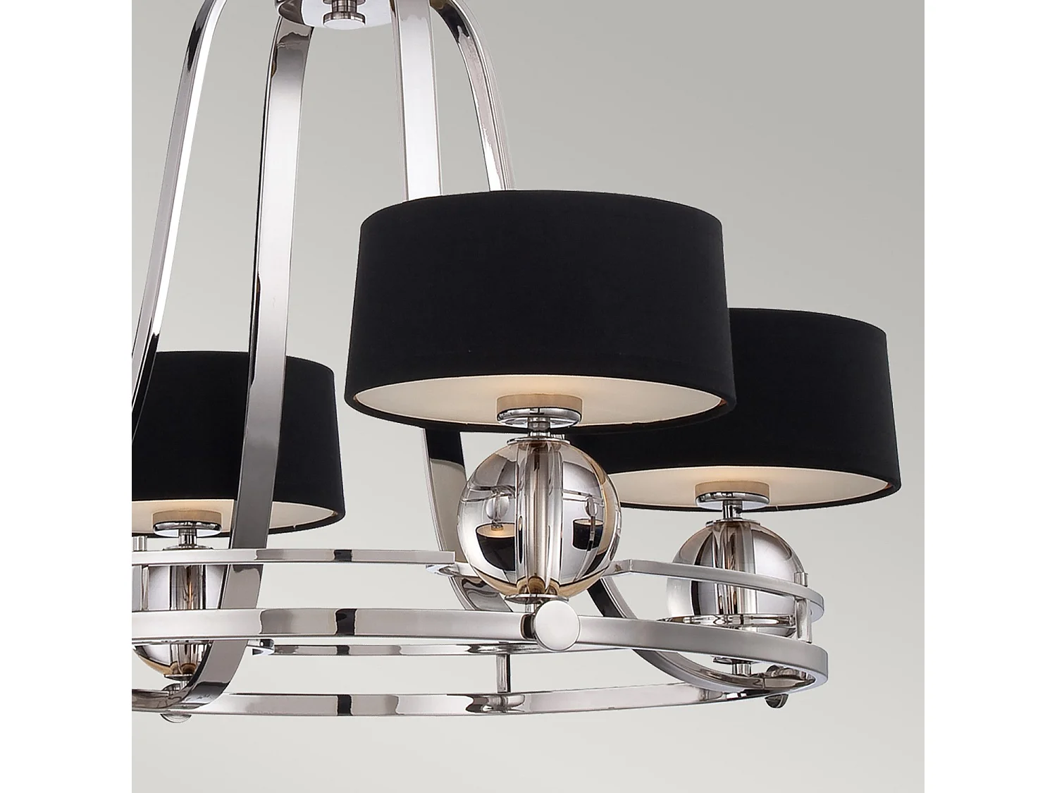 Elstead Gotham Multi Arm Chandelier 4 Light Imperial Silver Finish, G9