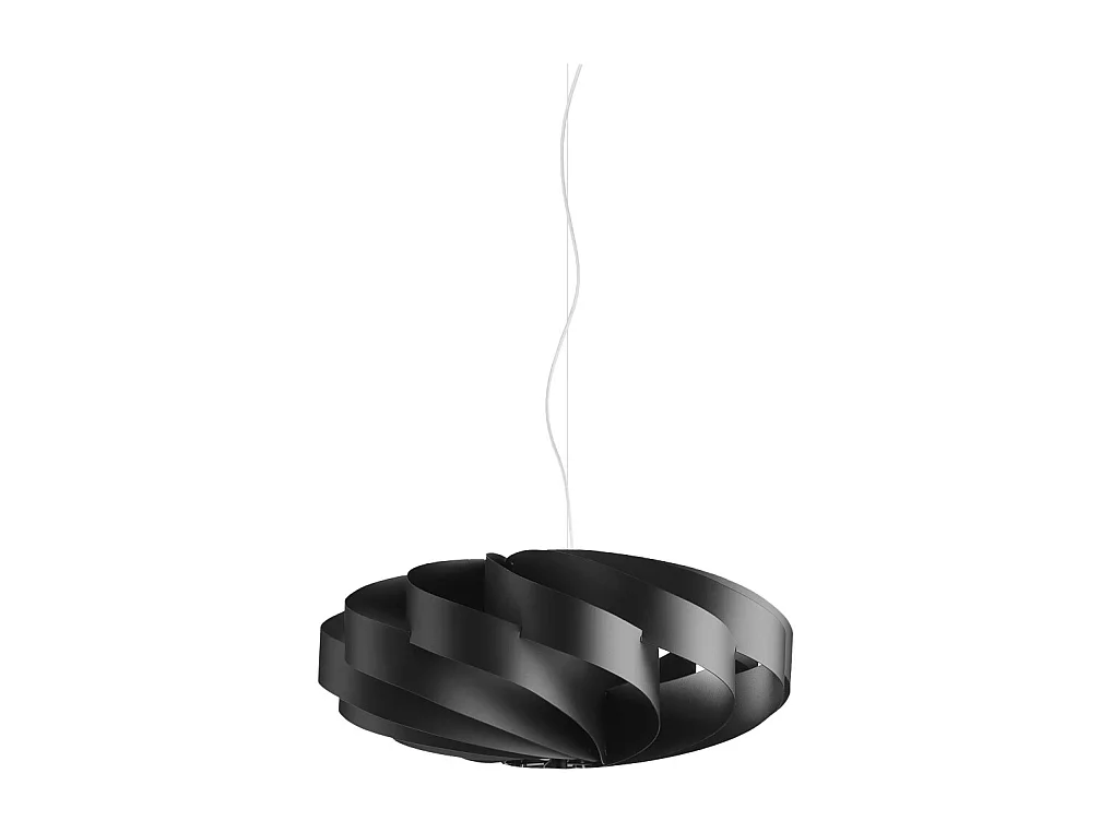 Lampadario Moderno Flat Polilux ® Nero E Metallo Cromo 3 Luci E27