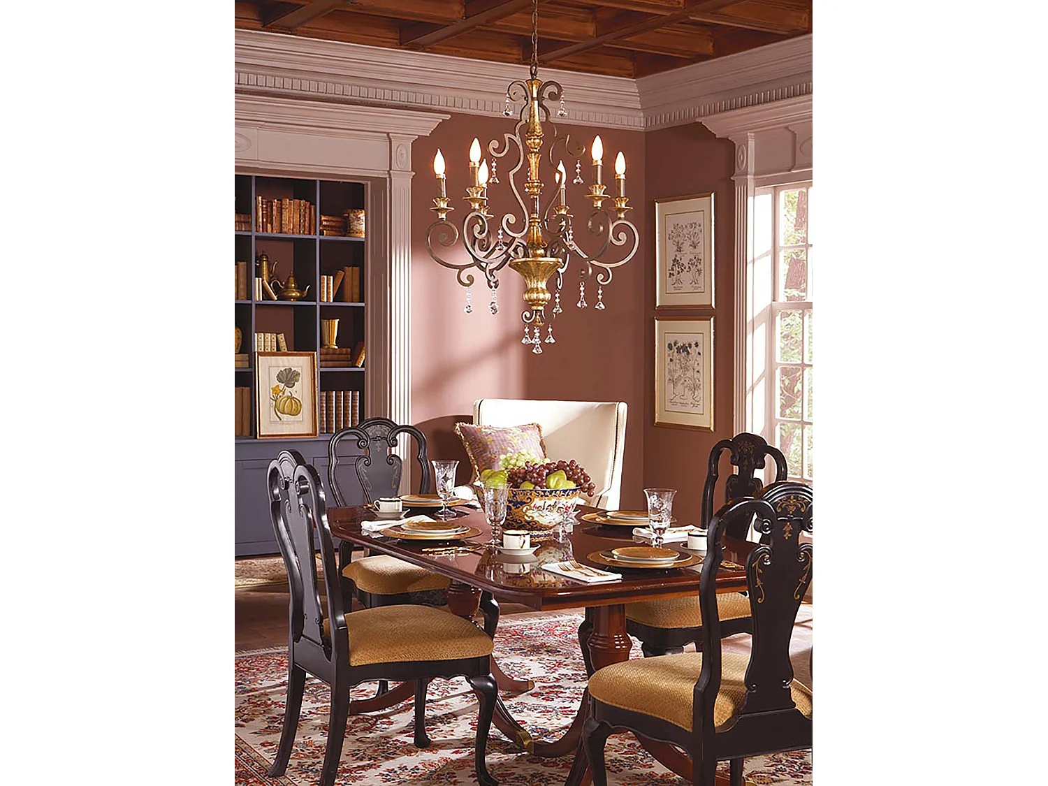 Elstead Marquette 6 ljus ljuskrona antik bronsfinish, E14