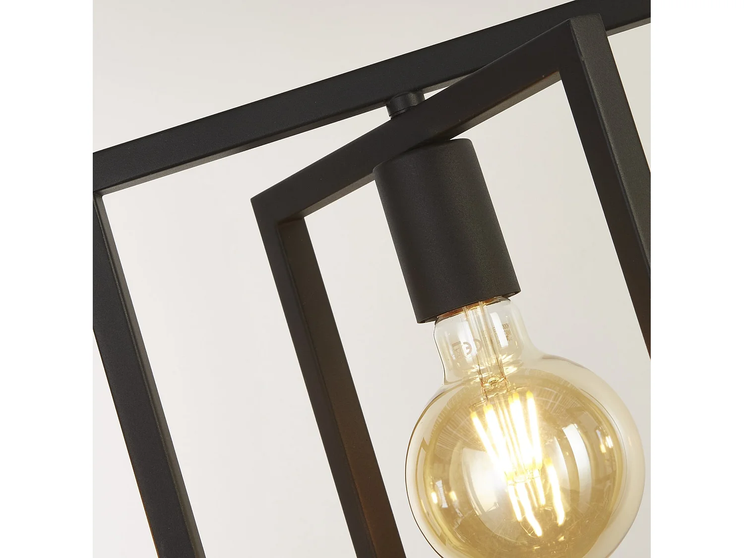 Lampadario Contemporaneo Plaza Acciaio Nero 4 Luci E27