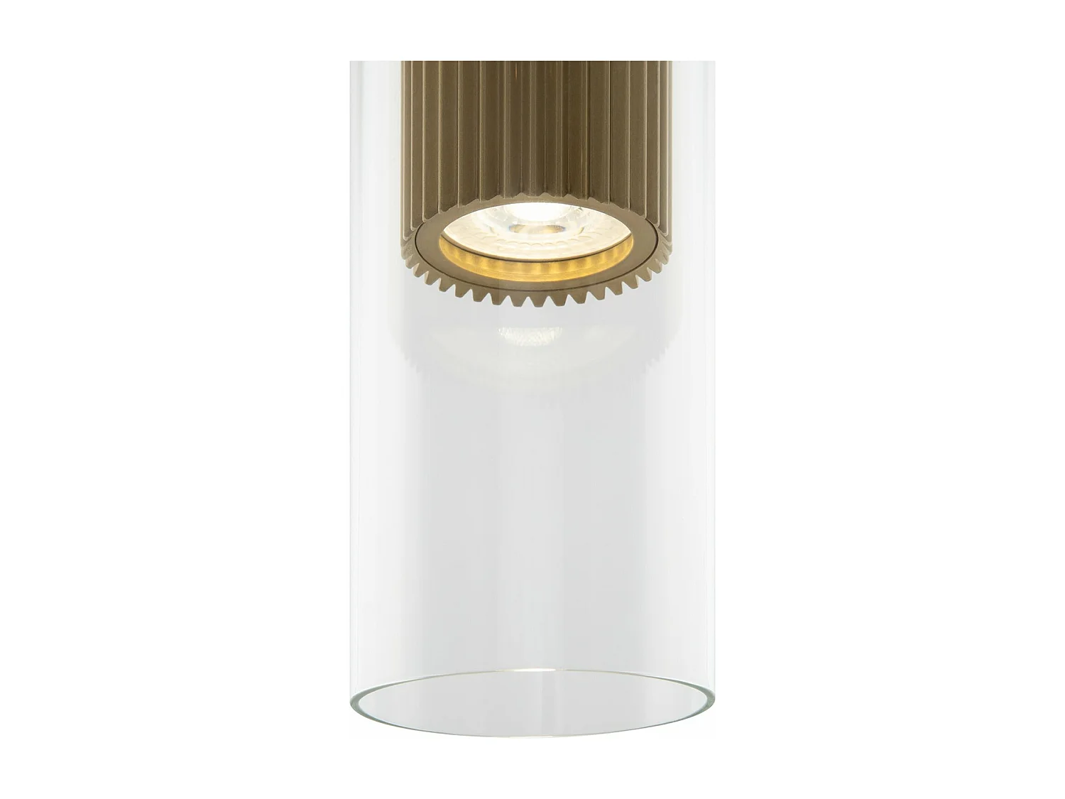 Lampadario A Sospensione Moderno Dynamics Alluminio Oro Vetro 1 Luce Gu10 50W