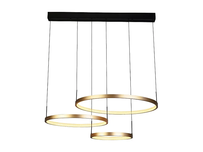 Searchlicht Grace 3-Ring-Anhänger aus schwarzem, goldfarbenem Metall