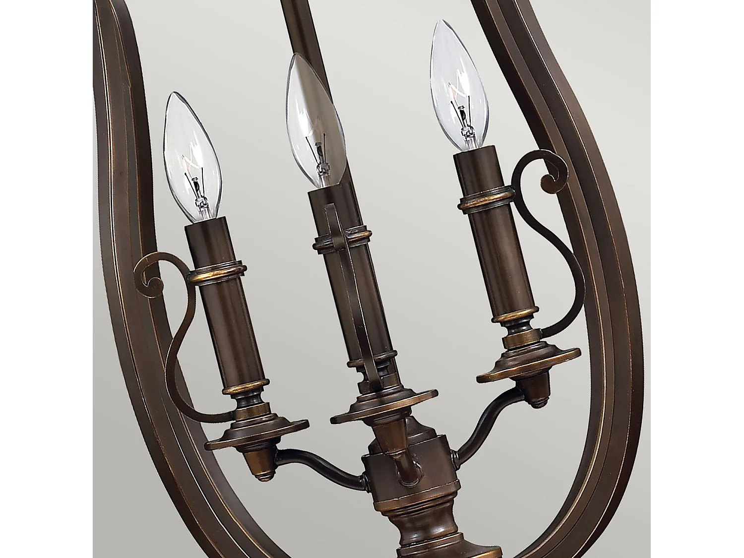 Elstead Plymouth Suspension à 4 ampoules au fini bronze antique, E14