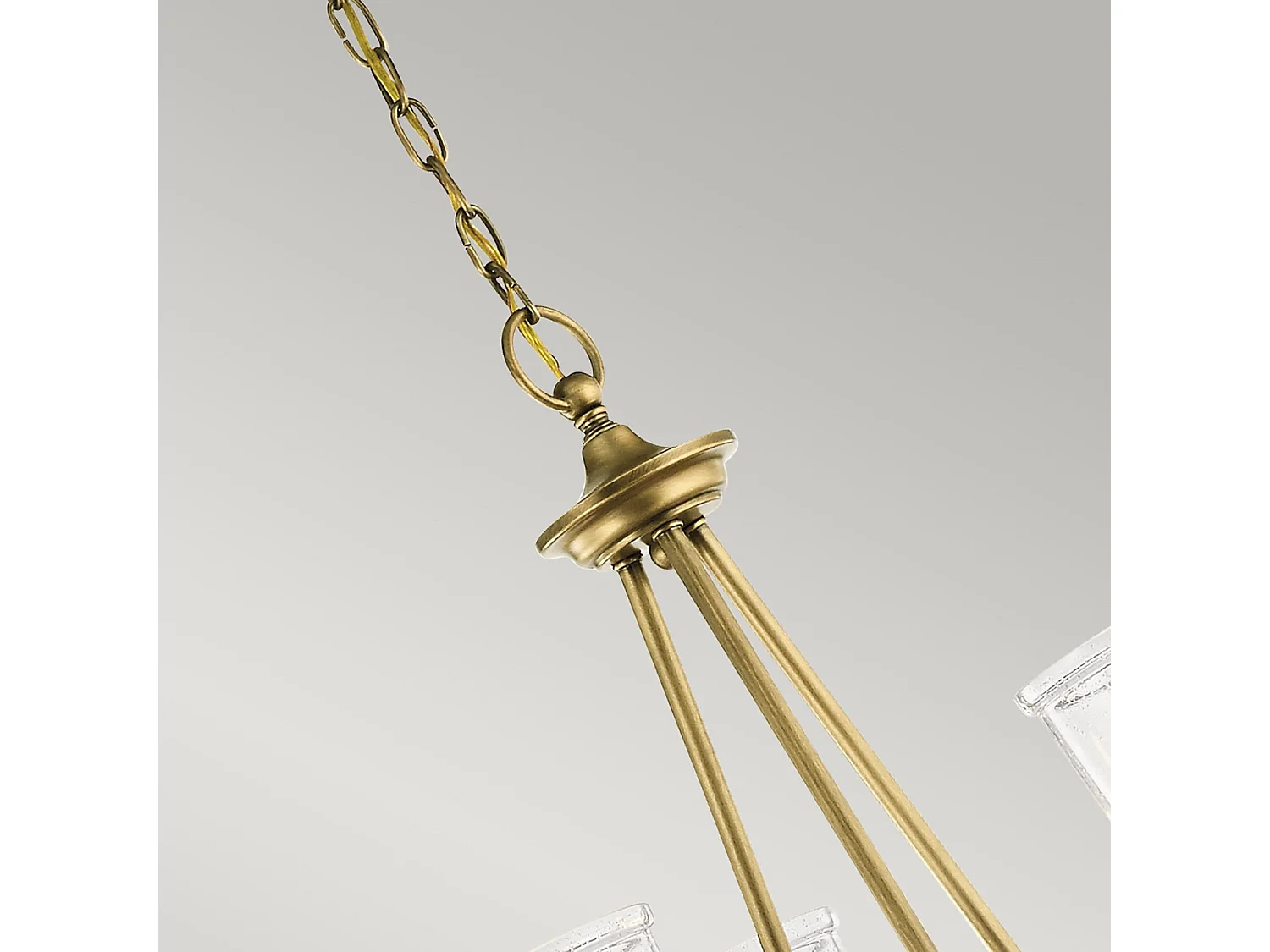 Elstead Waverly 3 licht Kronleuchter, Naturmessing, E27