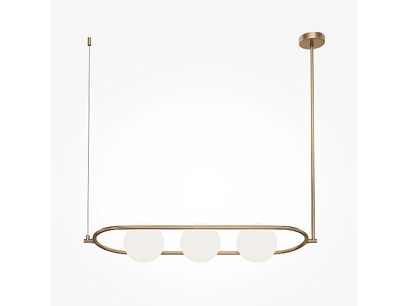 Maytoni Erich Plafoniera moderna a sospensione globo a 3 luci in ottone E14