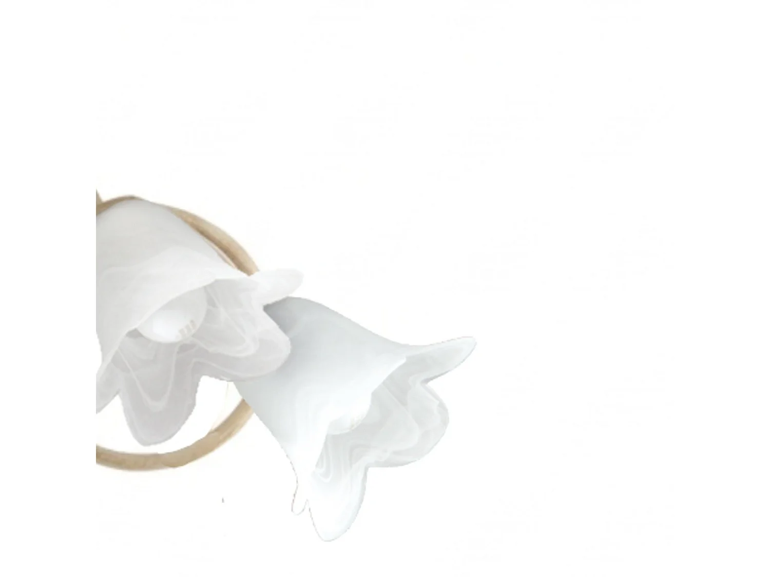 Lampadario Arte Povera Limone 5 Luci Avorio e Bianco LuceArt Classic