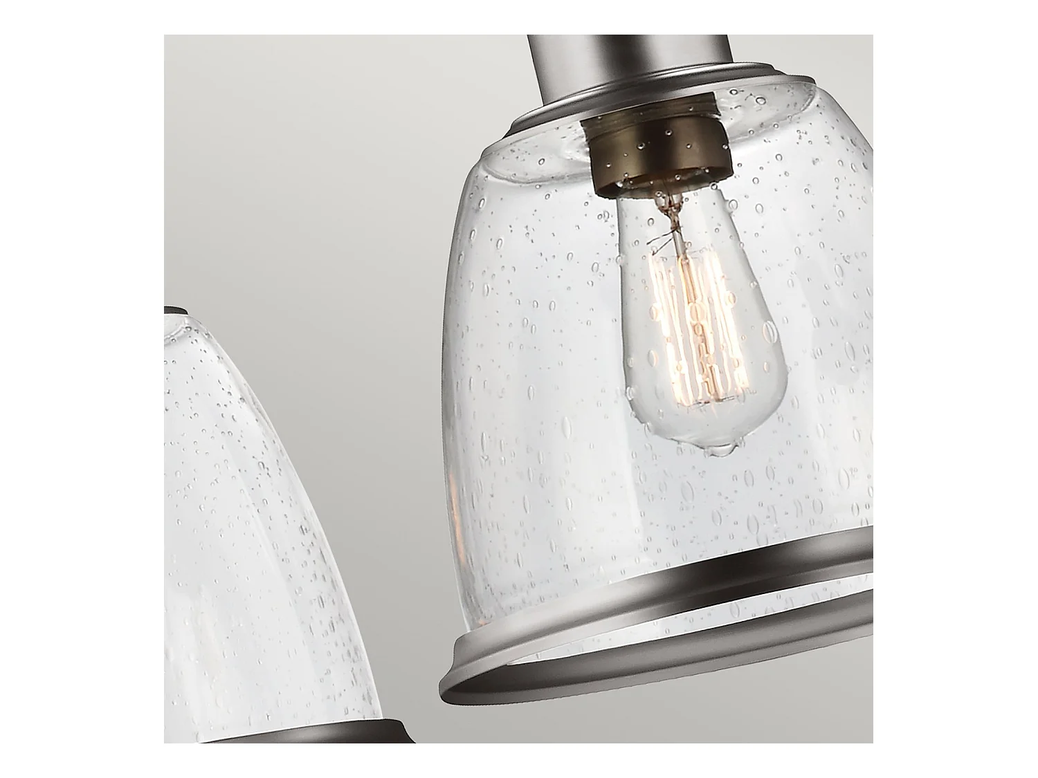 Elstead Hobson - Lampadario a 3 luci a soffitto a isola, lampadario a sospensione, nichel satinato, E27