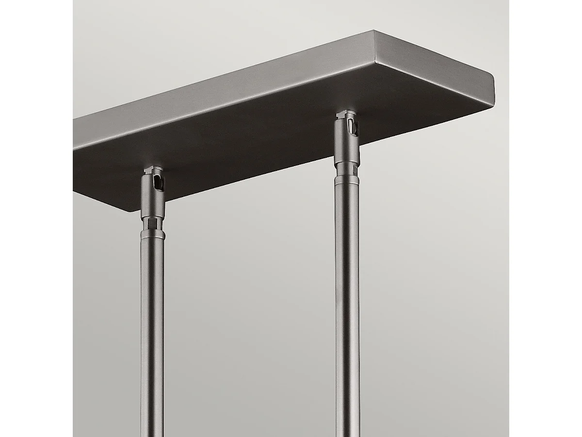 Elstead Hobson Luminaire suspendu à 3 ampoules au plafond pour îlot, nickel satiné, E27