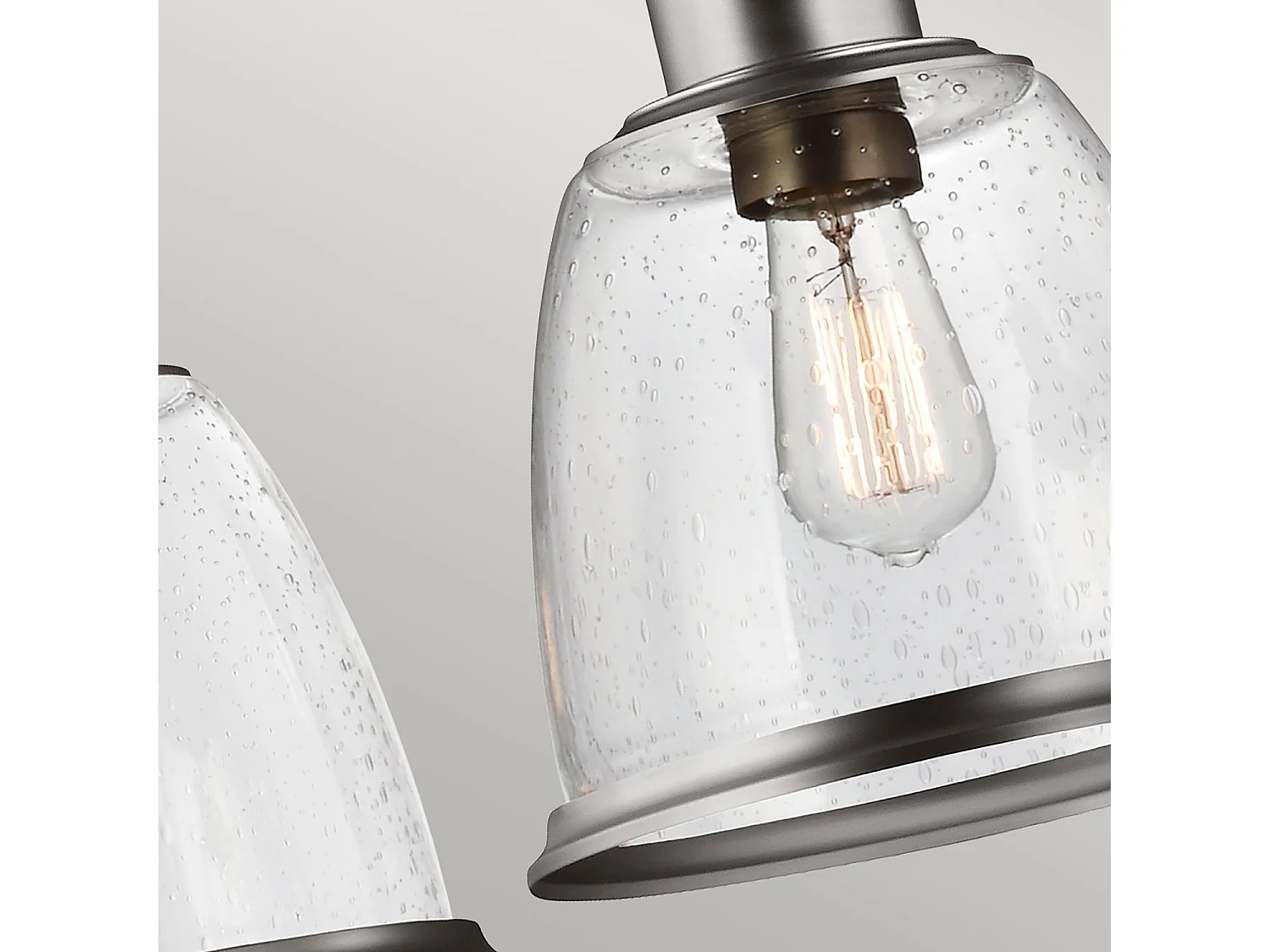 Elstead Hobson Luminaire suspendu à 3 ampoules au plafond pour îlot, nickel satiné, E27