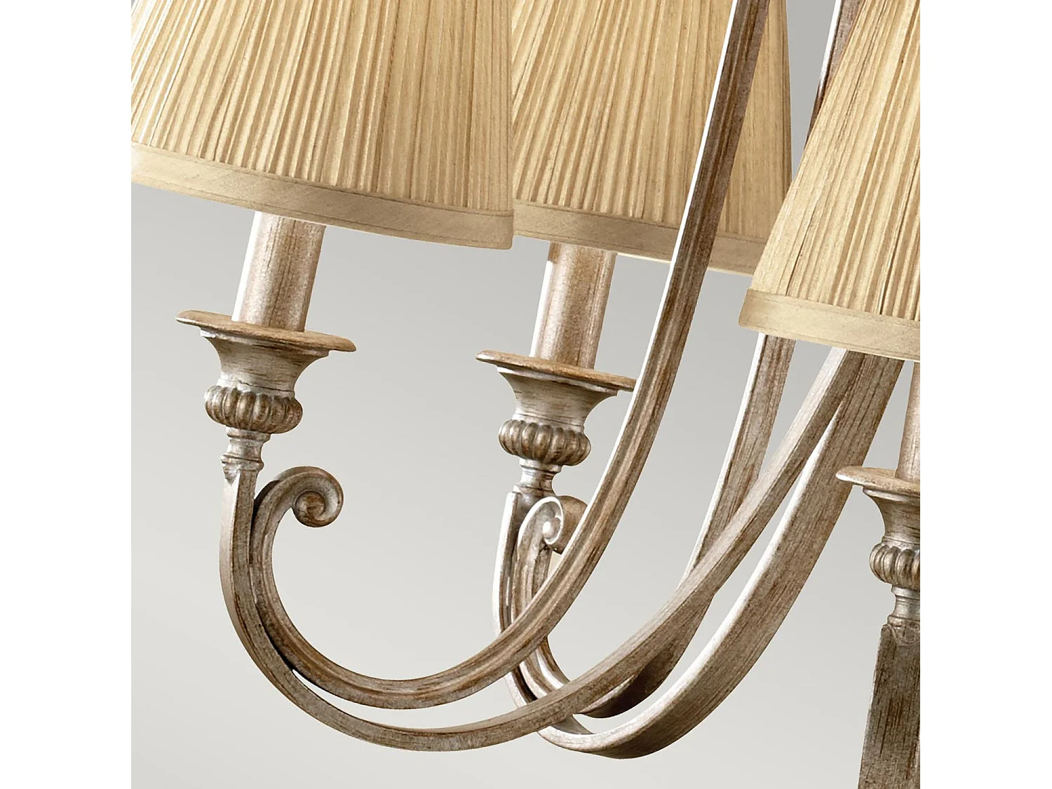 Lampadario Contemporaneo Abbey Acciaio Sabbia Argentata 5 Luci E14