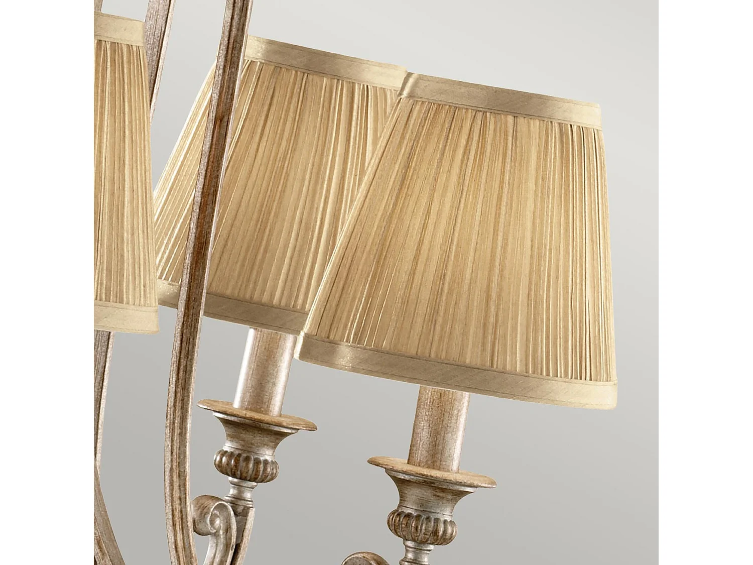 Lampadario Contemporaneo Abbey Acciaio Sabbia Argentata 5 Luci E14