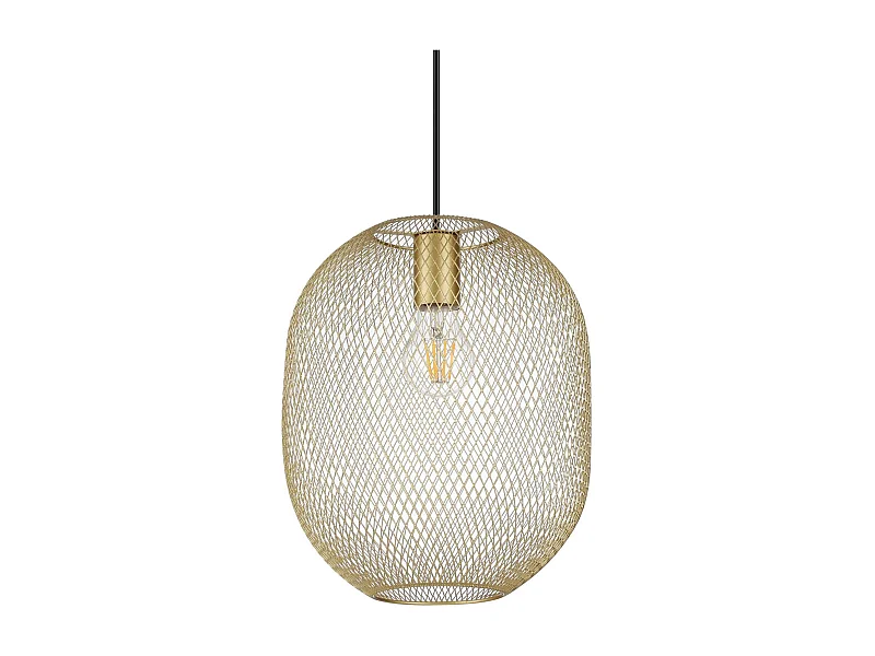Ideal Lux NET Plafoniera a sospensione con struttura in filo metallico da 24 cm color oro