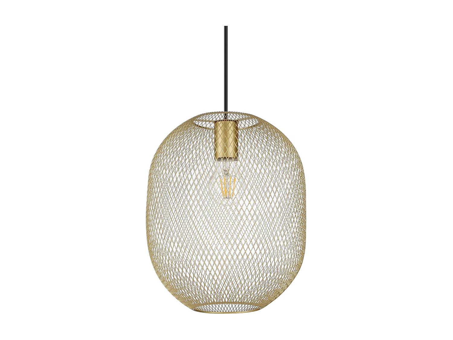 Ideal Lux NET Plafoniera a sospensione con struttura in filo metallico da 24 cm color oro