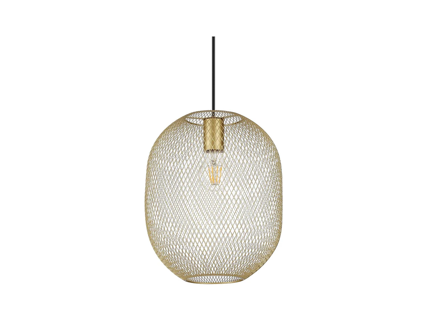 Ideal Lux NET Plafonnier suspendu à structure métallique, 24 cm, doré