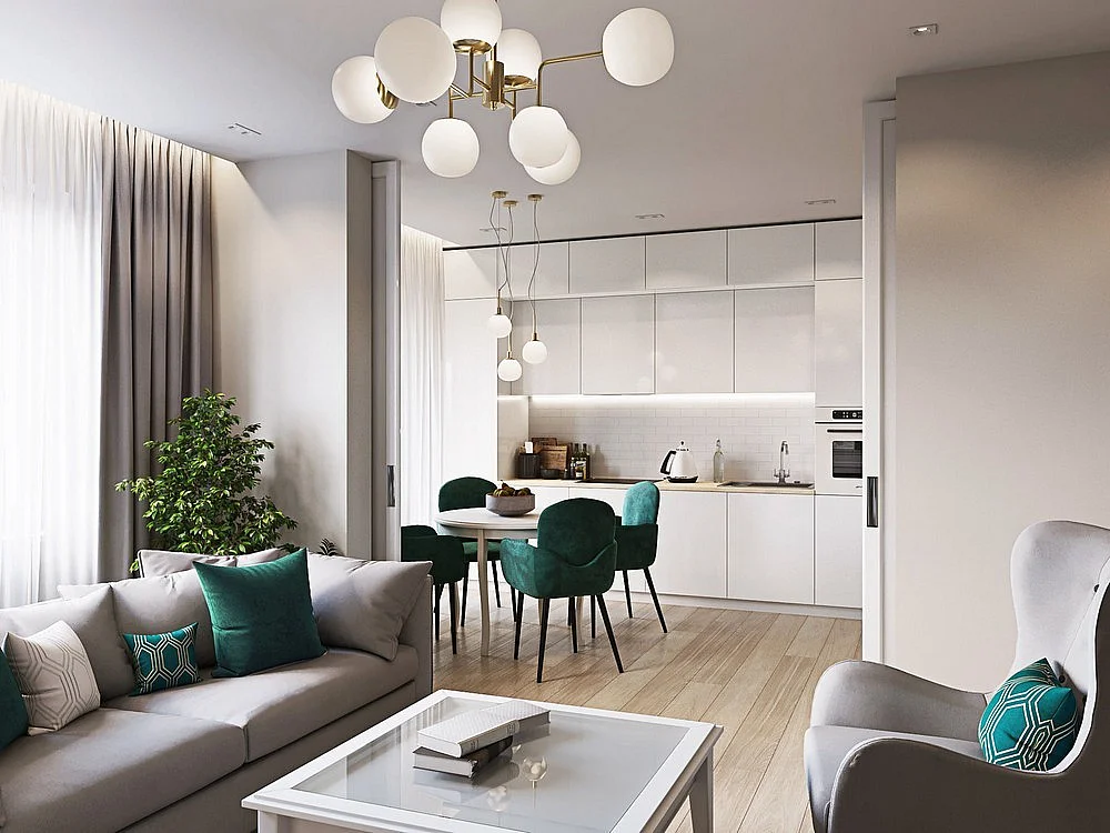 Erich Sospensione a soffitto Globe in ottone, 8 luci, E14