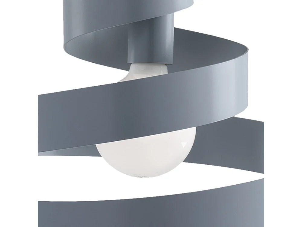 Sospensione Moderna Helix 1 Luce In Ferro Laccato Grigio