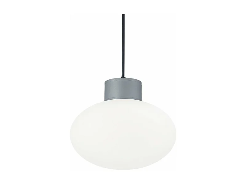 Sospensione Moderna Clio Alluminio Grigio 1 Luce E27