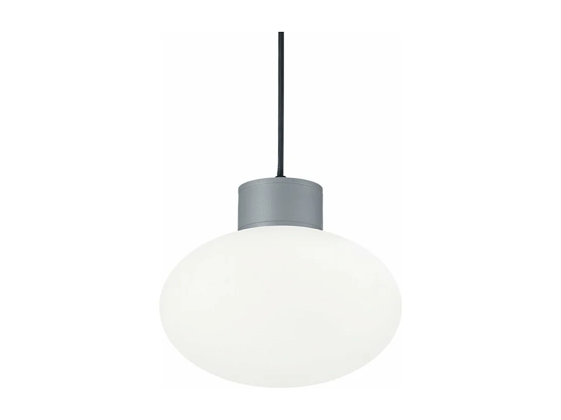 Sospensione Moderna Clio Alluminio Grigio 1 Luce E27