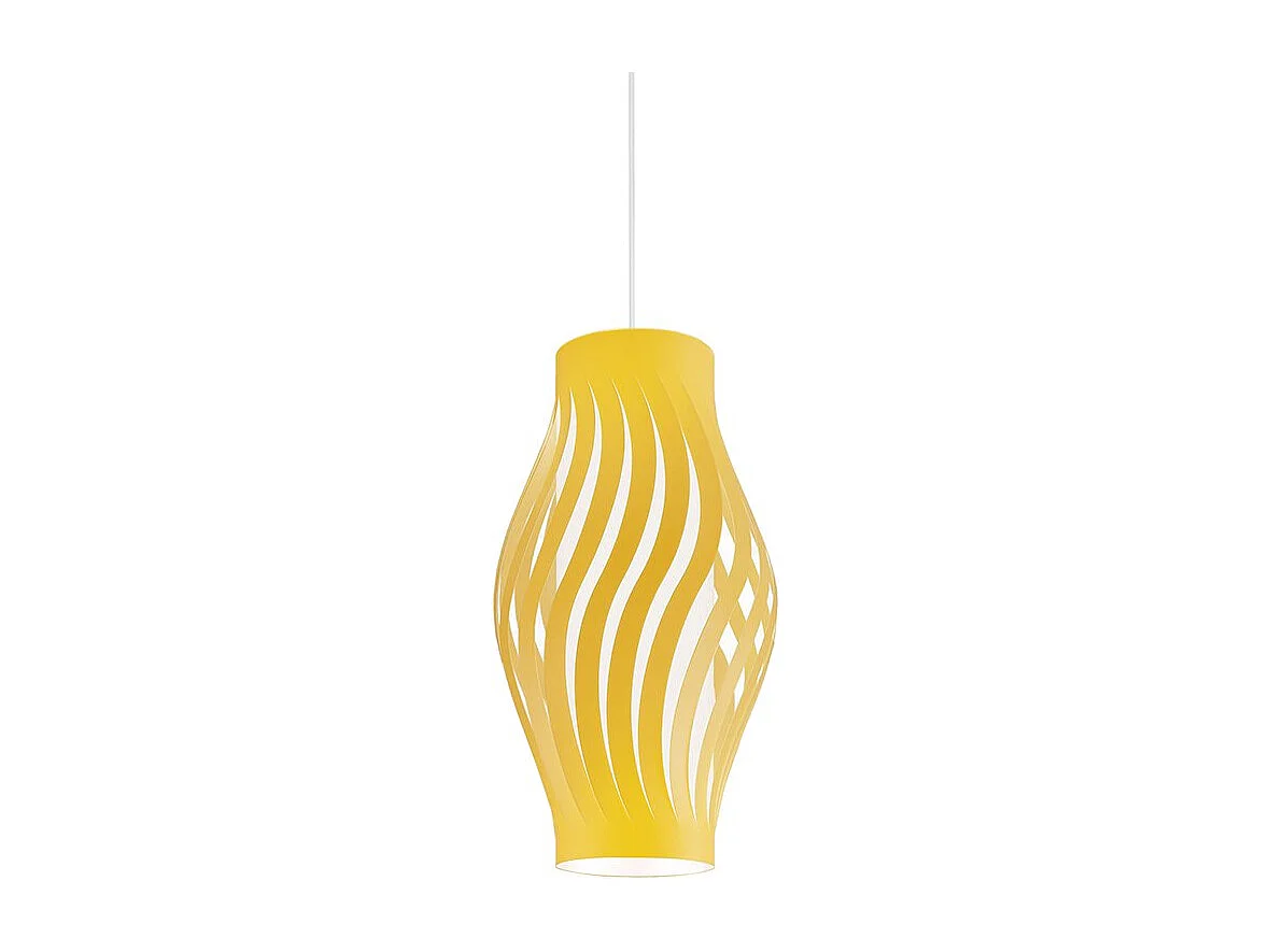 Sospensione Moderna Helios Polilux ® Ocra Pastello 1 Luce E27 H40Cm