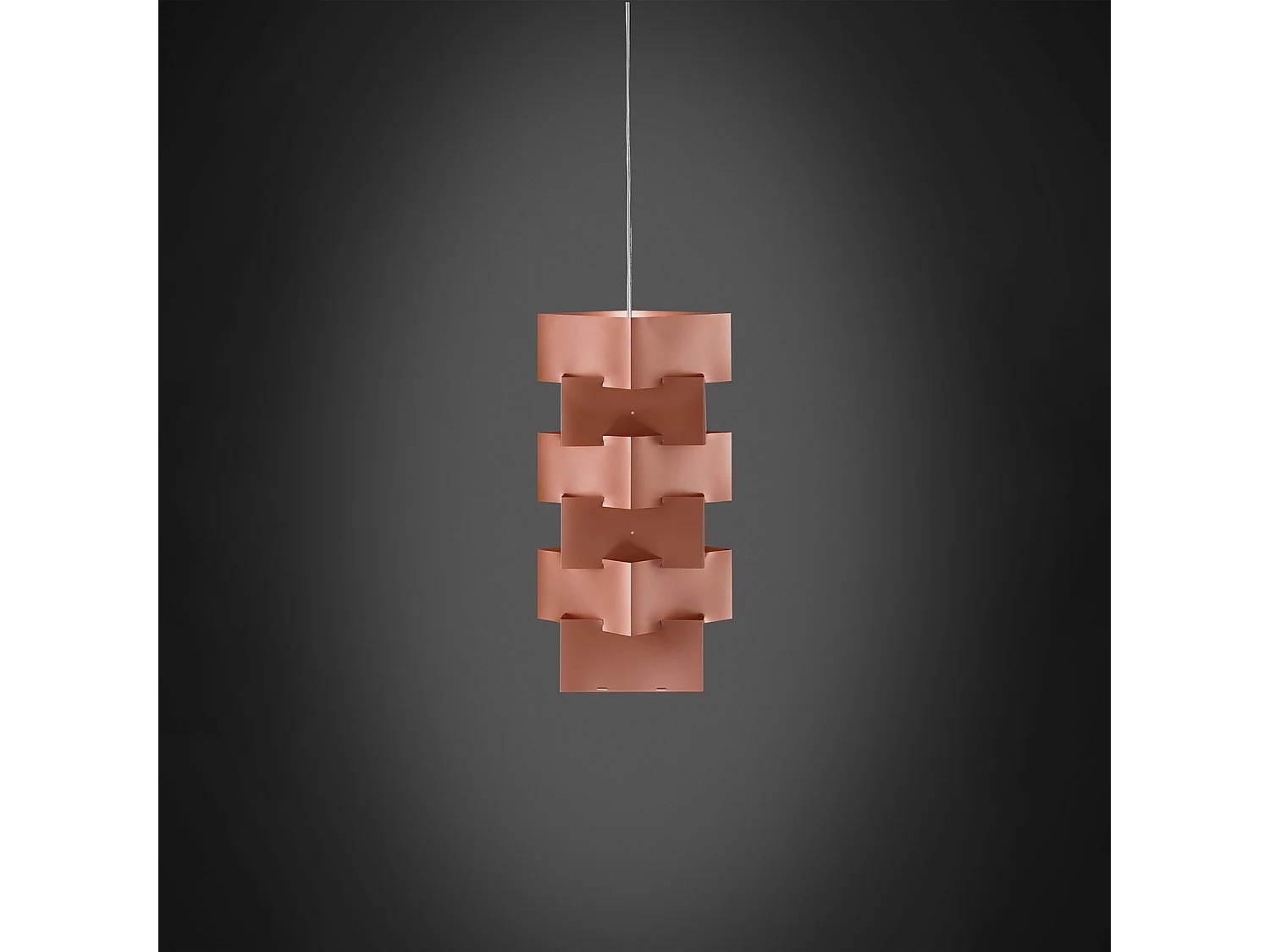 Sospensione Moderna Building Polilux ® Rame E Metallo Cromo 1 Luce E27