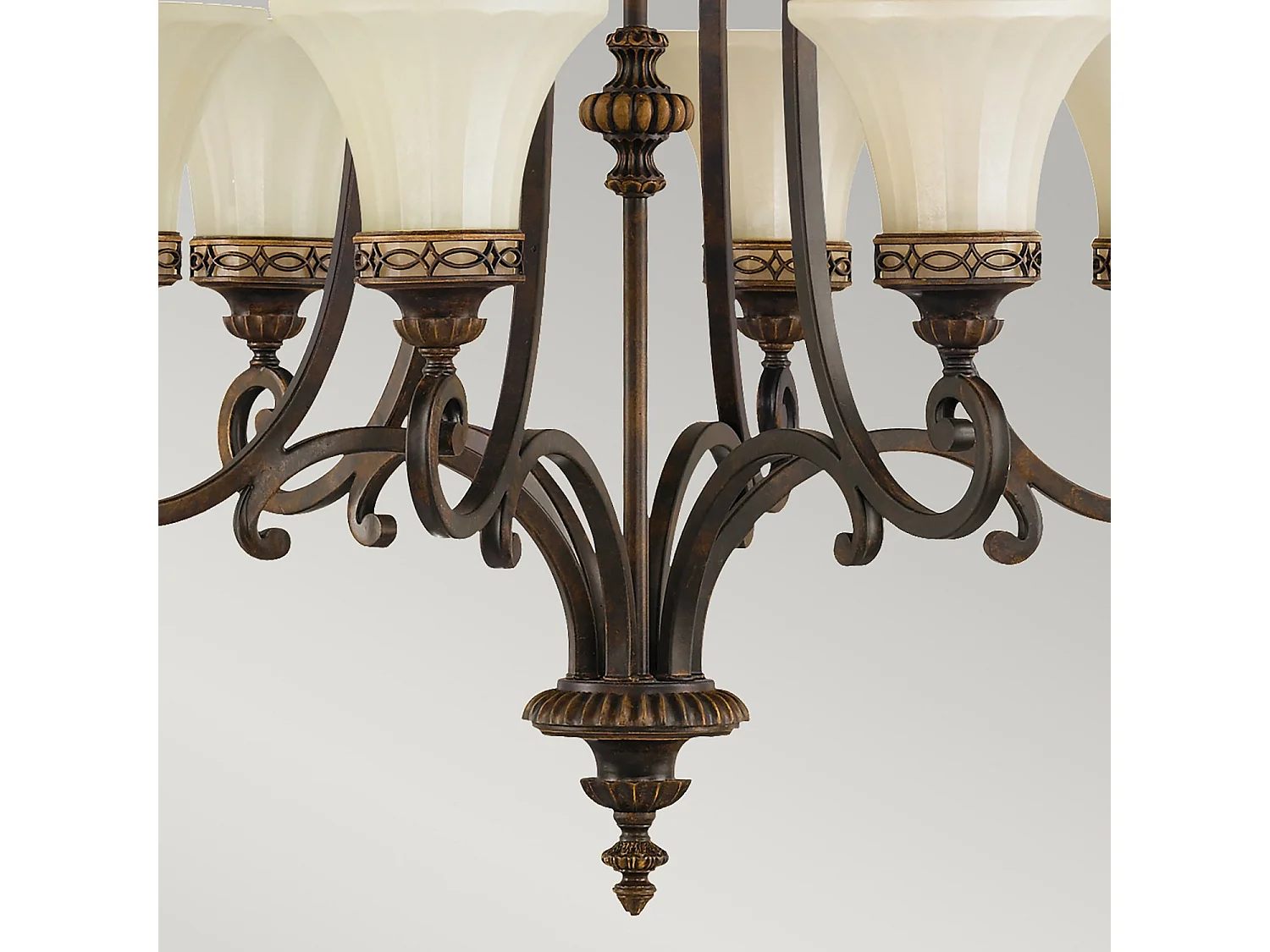 Lampadario Contemporaneo Drawing Room Acciaio Noce Vetro 6 Luci E27