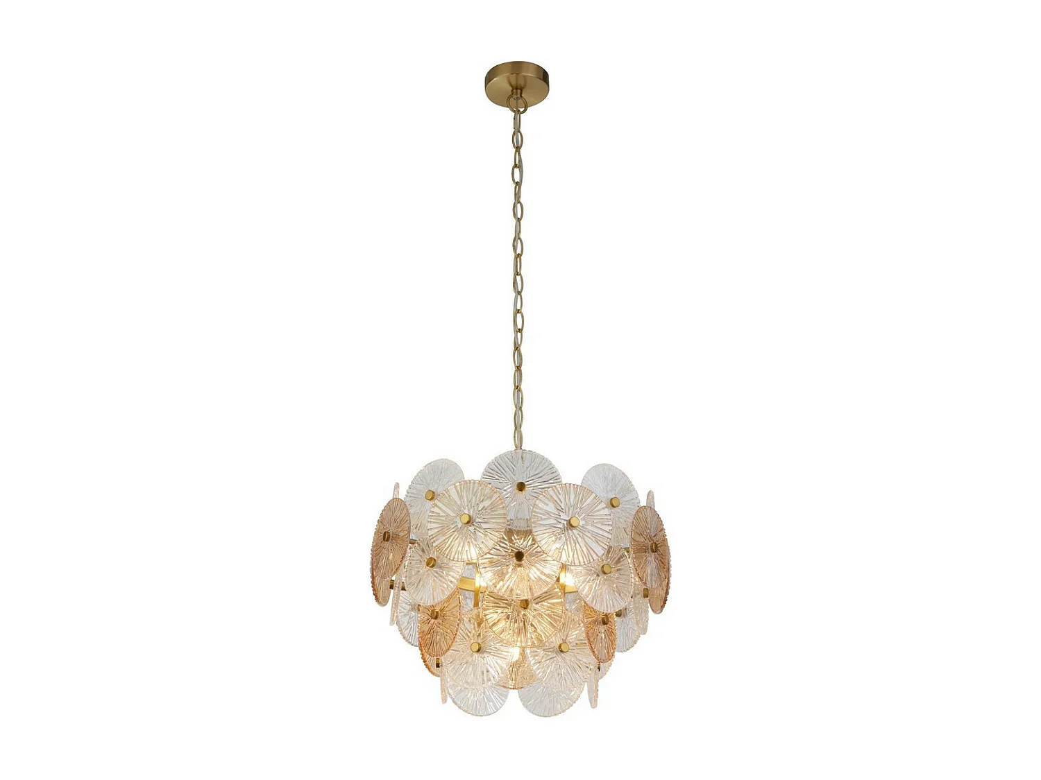 Searchlight Wagon Wheel Lampadario a 5 luci in vetro color bronzo ambrato