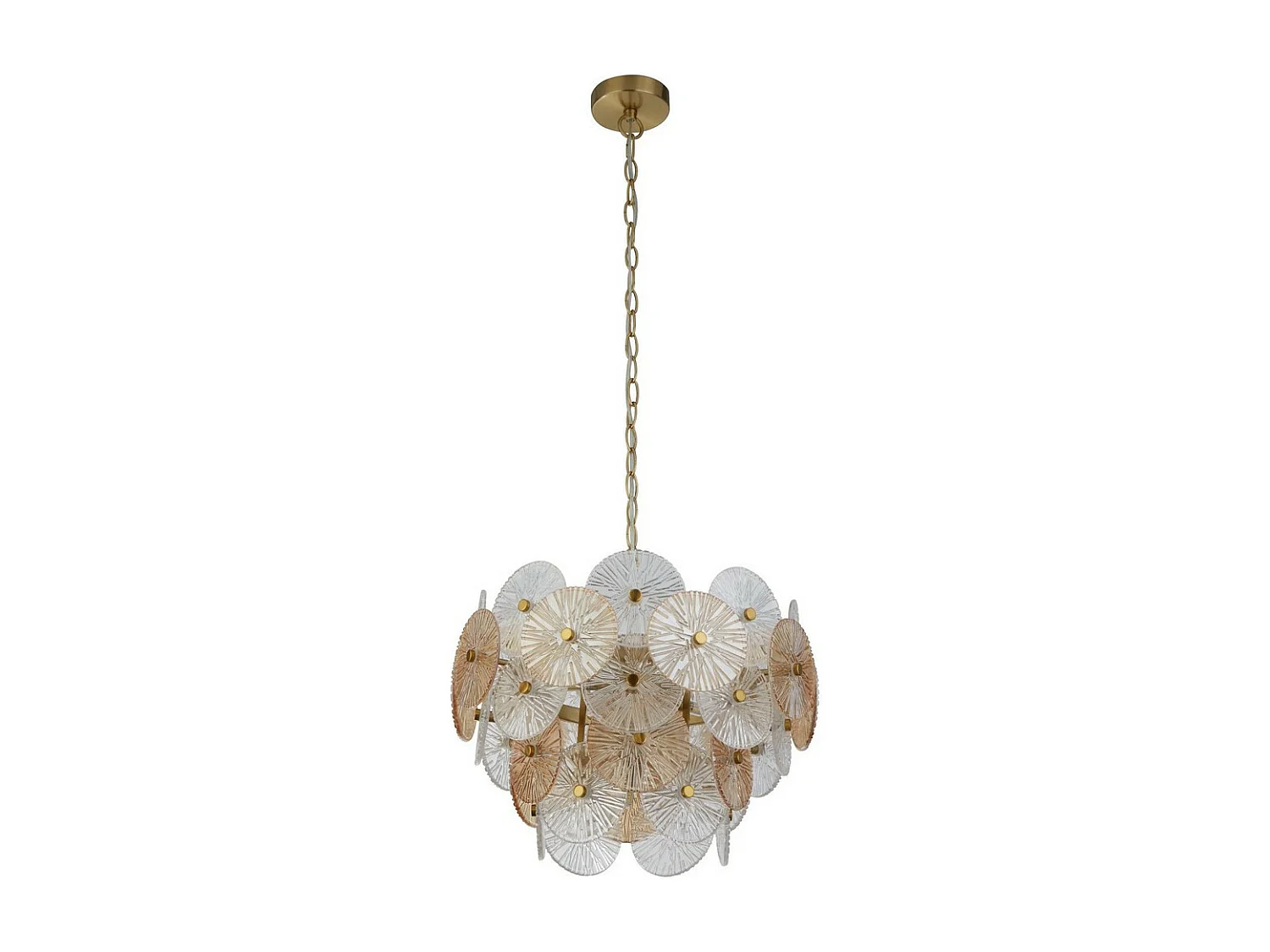 Searchlight Wagon Wheel Lampadario a 5 luci in vetro color bronzo ambrato