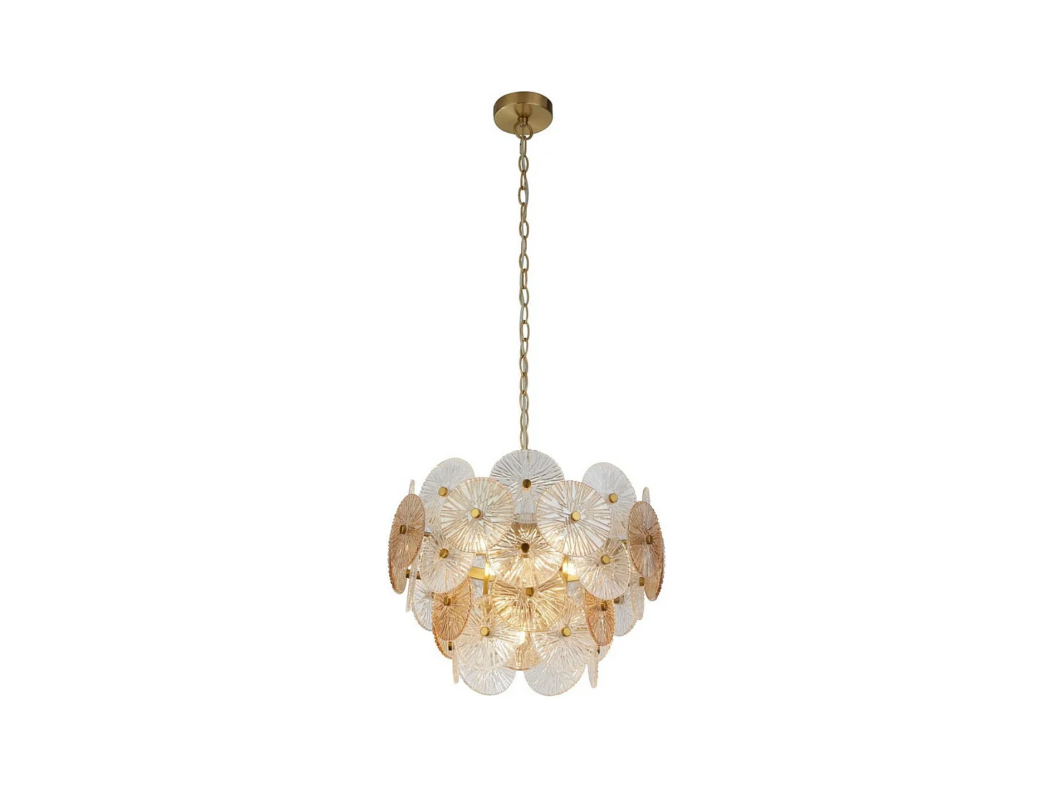 Searchlight Wagon Wheel Lampadario a 5 luci in vetro color bronzo ambrato
