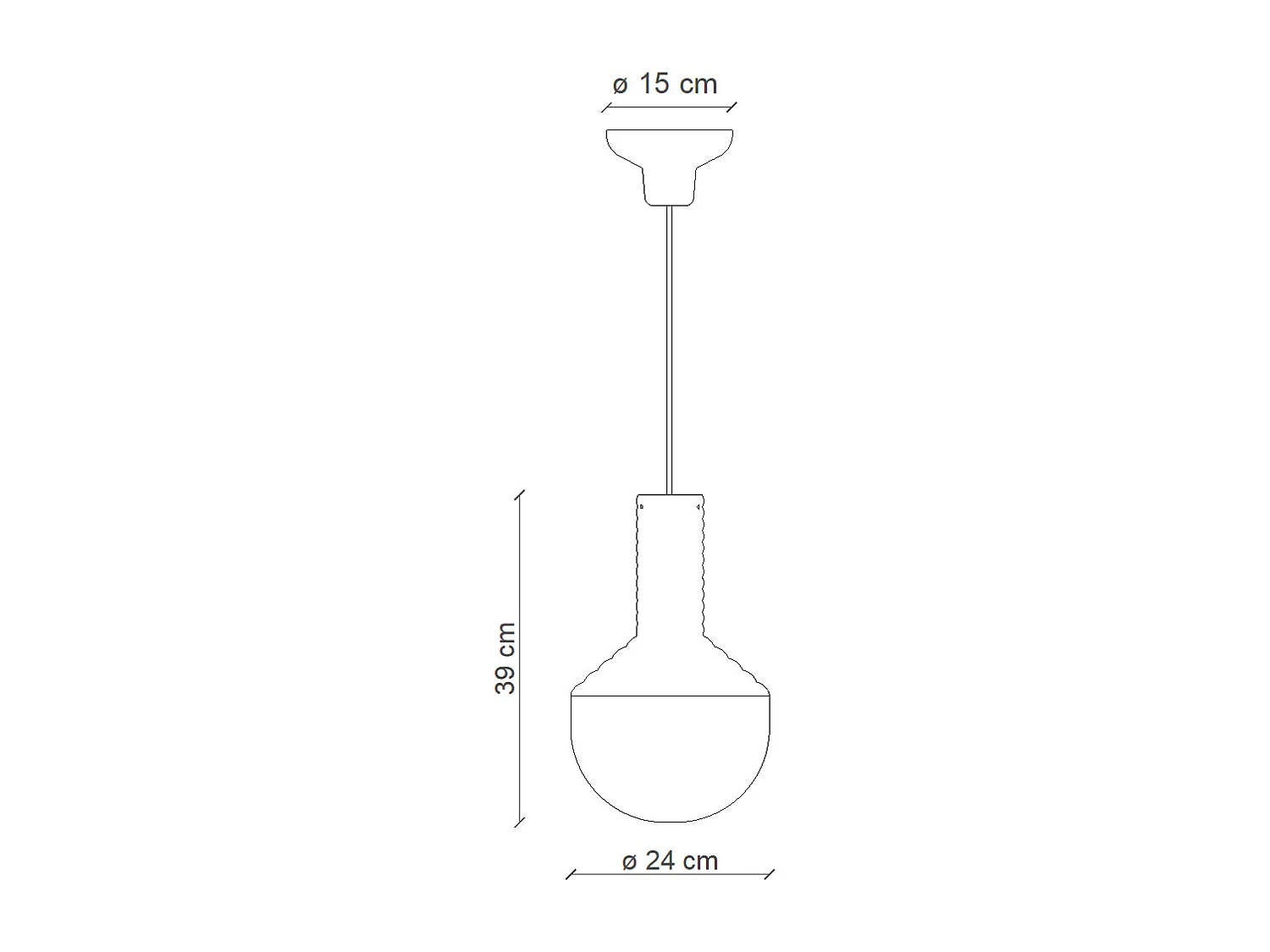 Sospensione Vintage Grande Decò Selaron Ceramica Blu 1 Luce E27