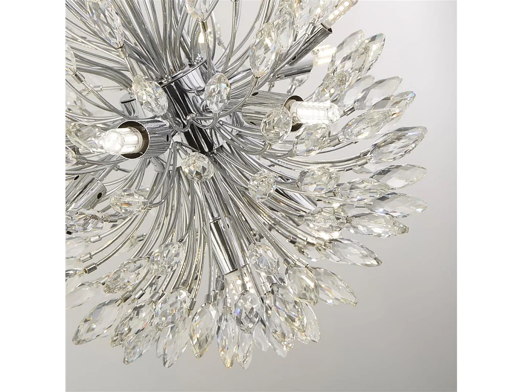 Searchlight Peacock14 Ljushänge, Kristall