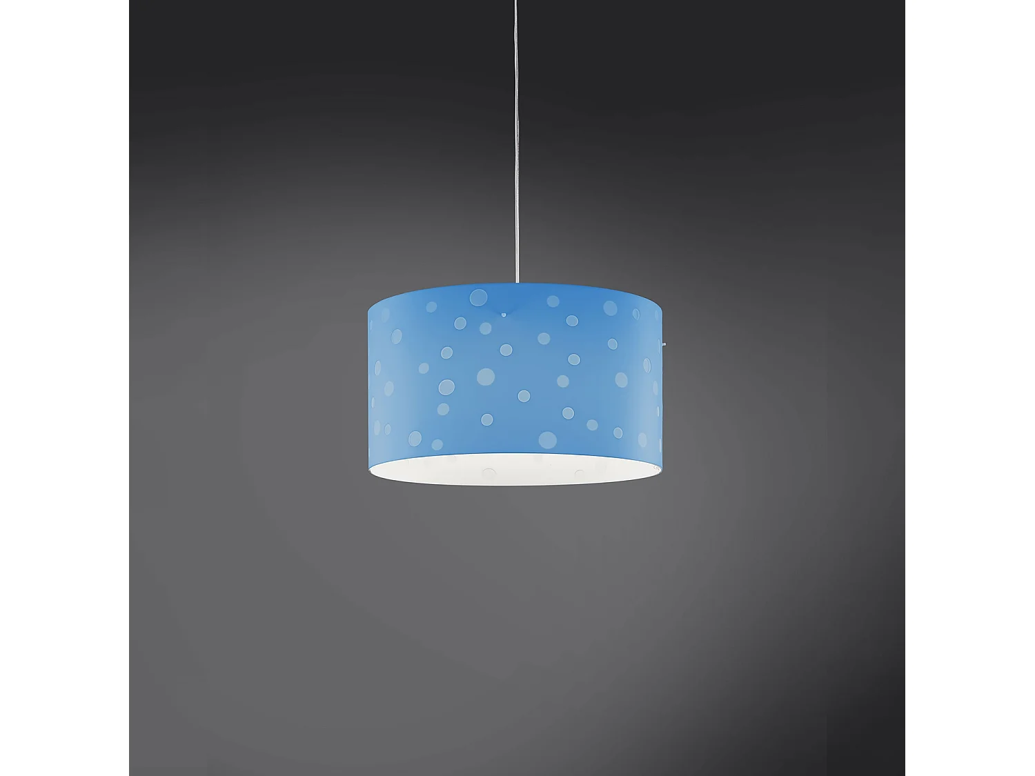 Lampadario Moderno Pois Polilux ® Blu Pastello 5 Luci E27