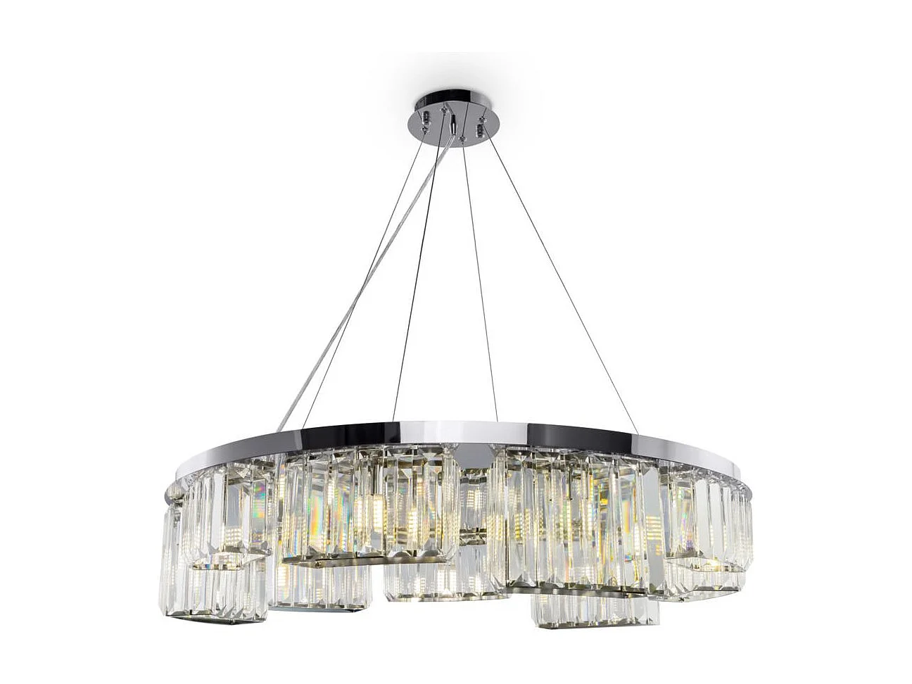 Maytoni Colline Moderne Colline 9-flammige Chrom-Pendel-Deckenleuchte