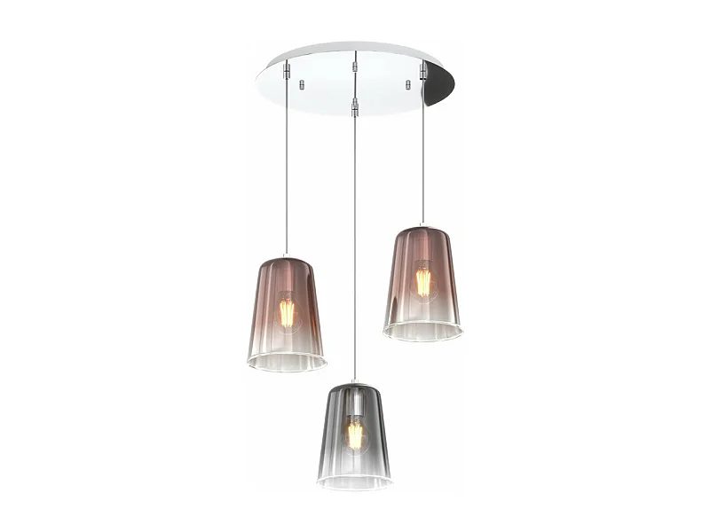 Sospensione Cromo Tonda 3 Luci (2 Ra + 1 Cr)
