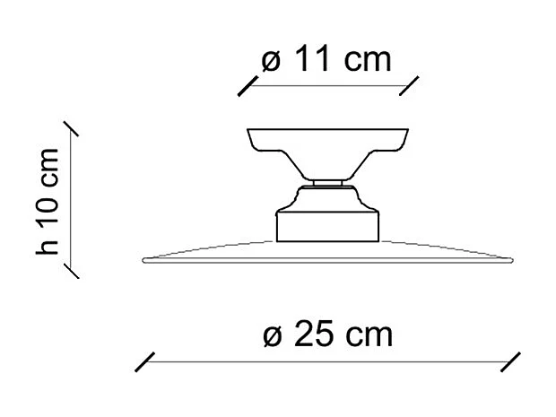 Lampadario Industrial Minimal B&W Metallo Smaltato Nero 1 Luce E27 42Cm