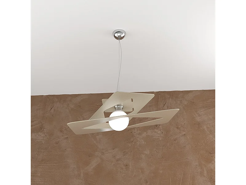 Wacky Sospensione 60 Cm. 1 Luce Sabbia