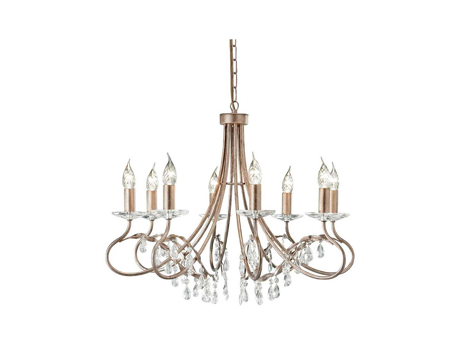 Elstead Christina - 8 Leichter Kronleuchter Silber, Gold Finish, E14
