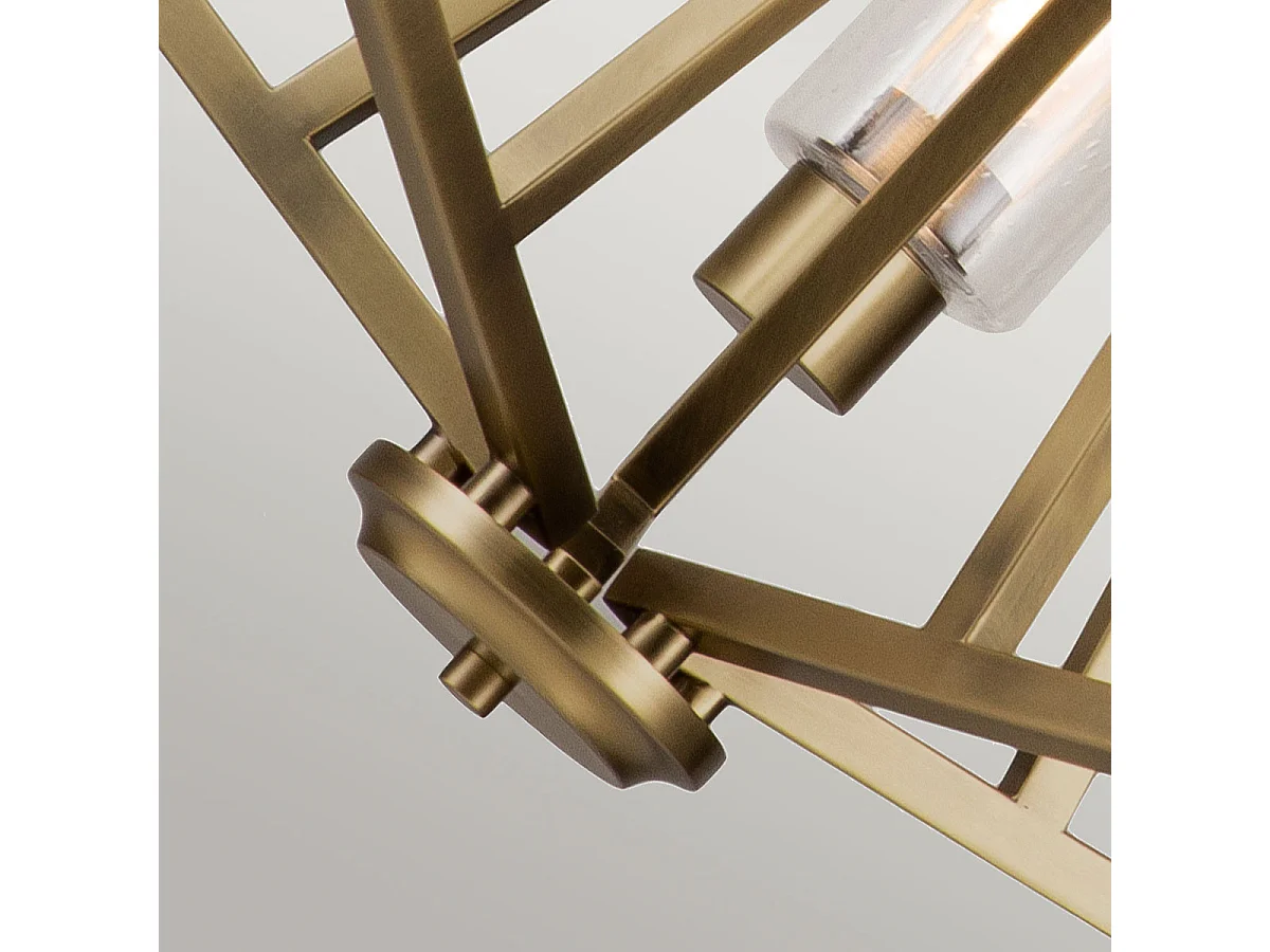 Elstead Kichler Deryn Mehrarmige Pendel-Deckenleuchte aus natürlichem Messing