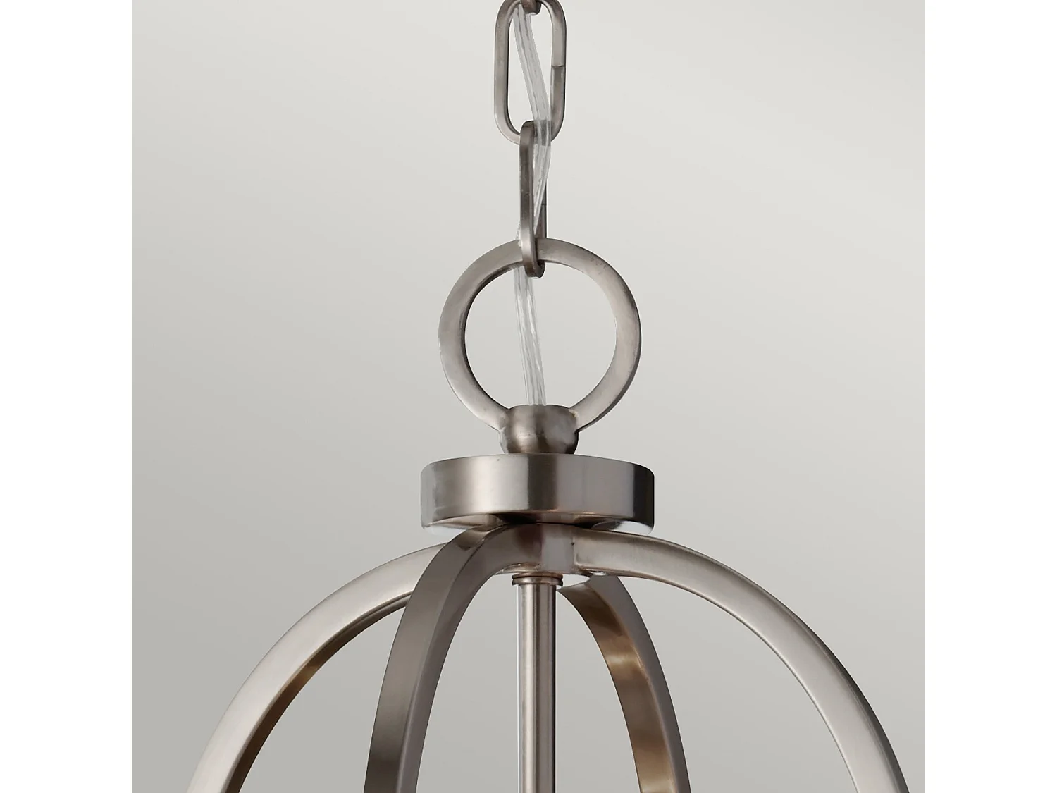 Lampadario Contemporaneo Zara Acciaio Acciaio Spazzolato Vetro 4 Luci E27