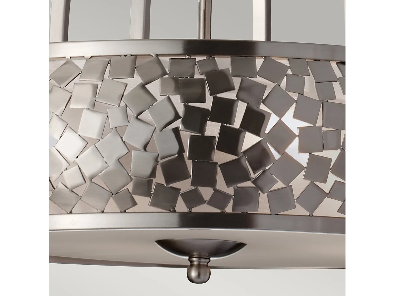 Lampadario Contemporaneo Zara Acciaio Acciaio Spazzolato Vetro 4 Luci E27